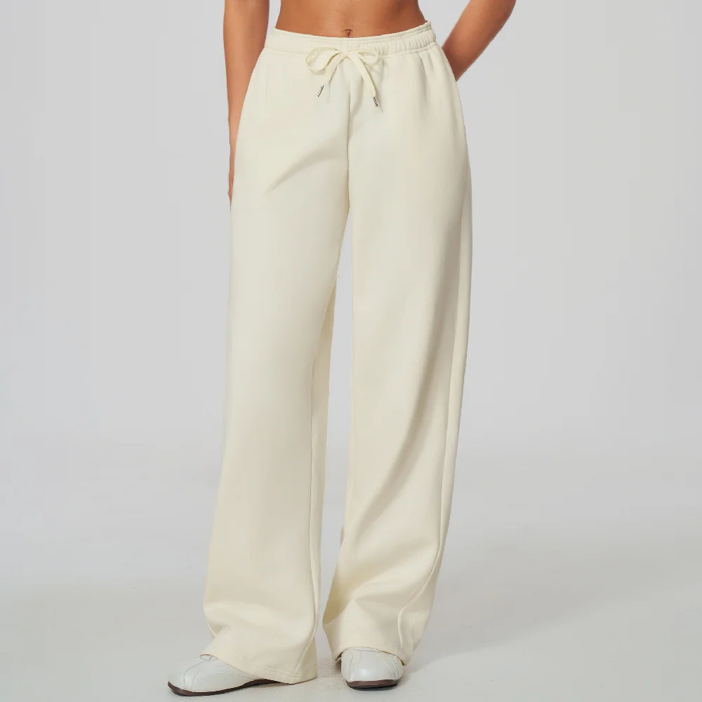 Loose Yoga Flared Pants Women's High Waist Tummy Control Bell Bottom Trousers Outdoor Keep Warm Fitness Sports Wide-leg Trousers