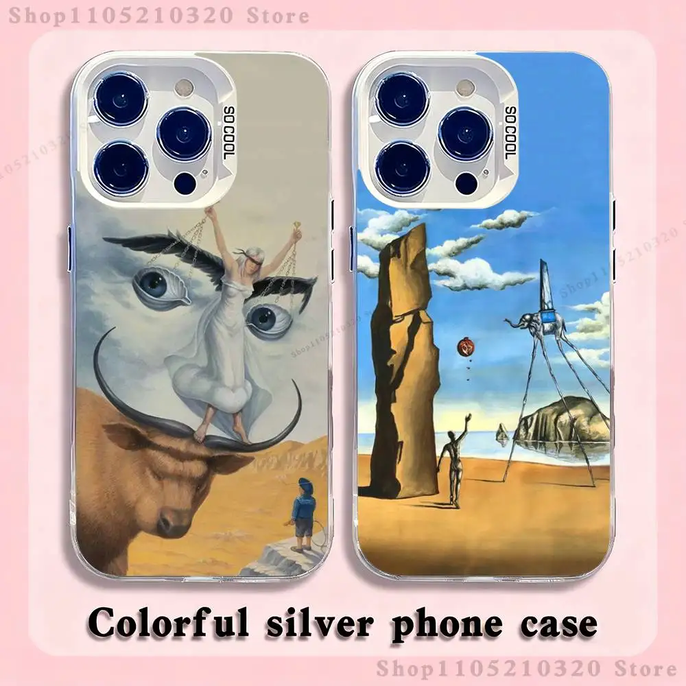 

Etui Salvador Dali Painting Phone Case For iPhone 17,16,15,14,13,12,X,8,Pro,Max,Plus,E,SE4,Air,Mini White IMD Matte