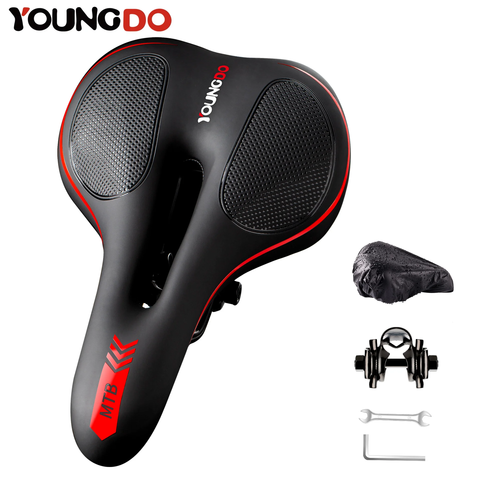 YOUNGDO Bike Seat Cushion Mountain Road Bike Racing Cycling Saddle for MTB Exercise City Bicycle Ride Seat Padded For Men Women