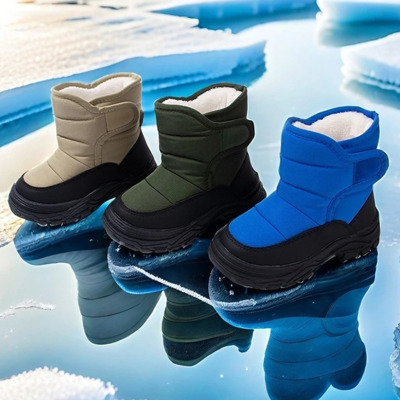

Fashion Child Snow Boots 2025 Winter New British Style Boots Casual Baby Anti Slip Warm Men's Women's Versatile Cotton Boot