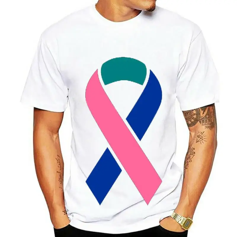 Men Thyroid Cancer Ribbon t shirt printed cotton O Neck Costume Famous Casual Summer Style Normal shirt