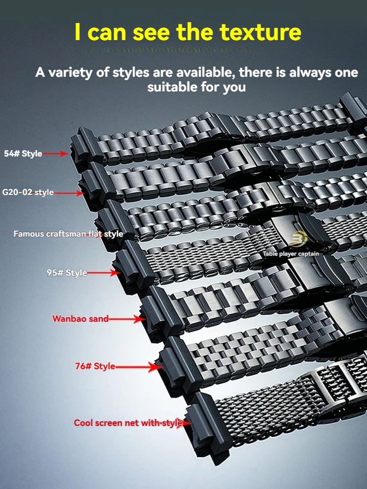 حزام من الفولاذ المقاوم للصدأ لساعة كاسيو جي شوك 3184 GWF1000 الجيل الخامس فروجمان GWF-1000 سلسلة حزام الساعات ملحقات ساعة رجالي