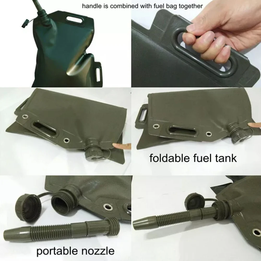 Portable Car Motorcycle Soft Oil Bag Bladder Off-road Petrol Cans Spare Oil Storage Fuel Tank Gasoline Bucket Can For Helicopter