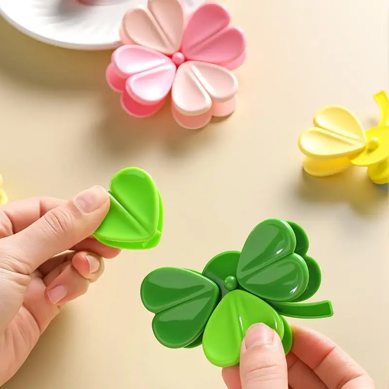 Four-leaf Clover Food Bag Clips Set  Magnetic Fridge Sealing Clips Kitchen Snack Fresh Organizer Solution - view 3