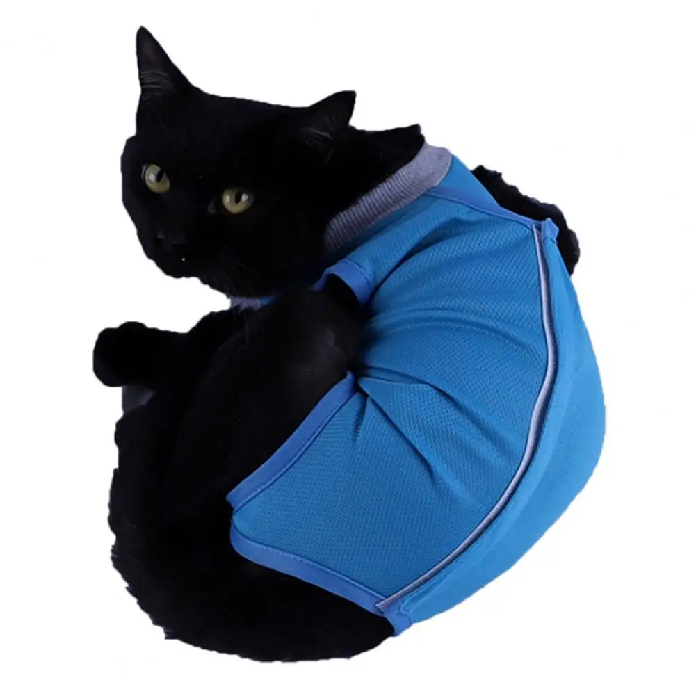 Surgical Recovery Clothes Easy to Wear Cat Pullover Adjustable Cat Neutering Suit Cat Anti-licking Sterilization Clothes