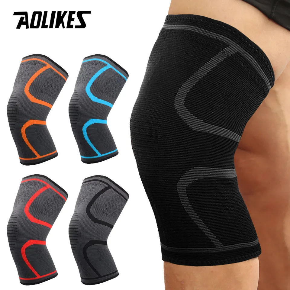 AOLIKES 1PCS Knee Support Brace for Men & Women, Compression Knee Sleeves for Weightlifting Running Working Out and All Sports