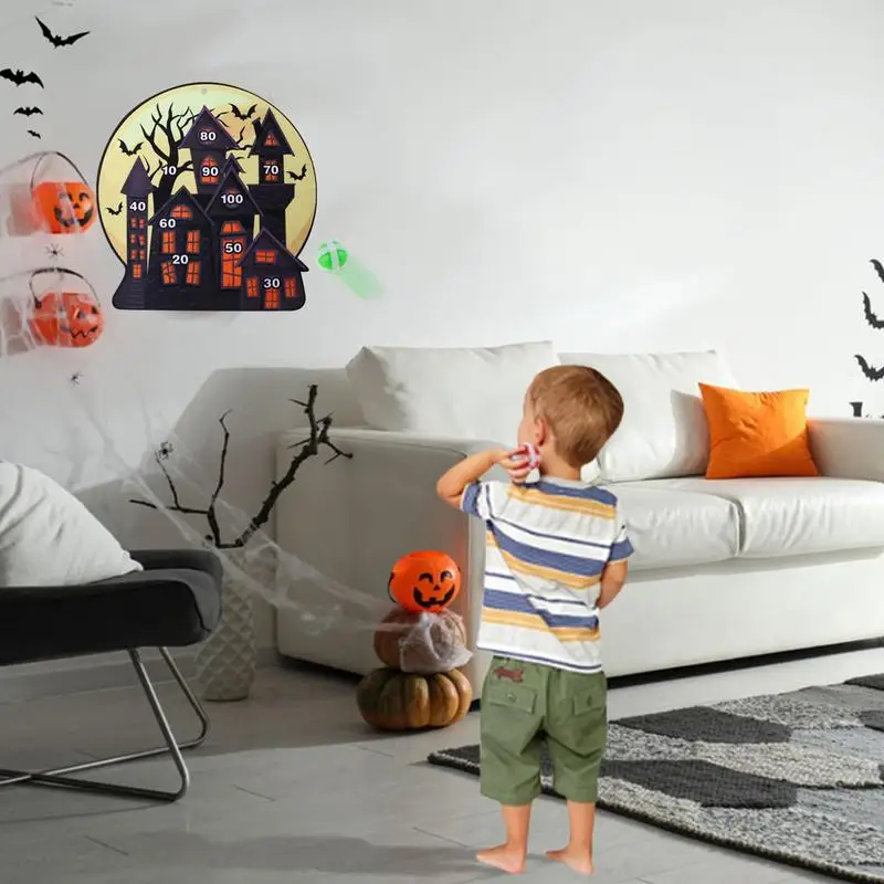 Board Targeting Adhesive Balls Halloween Targeting Children Throw Ball Game Enjoy Festive Fun Ball Toy For Family Game Night For