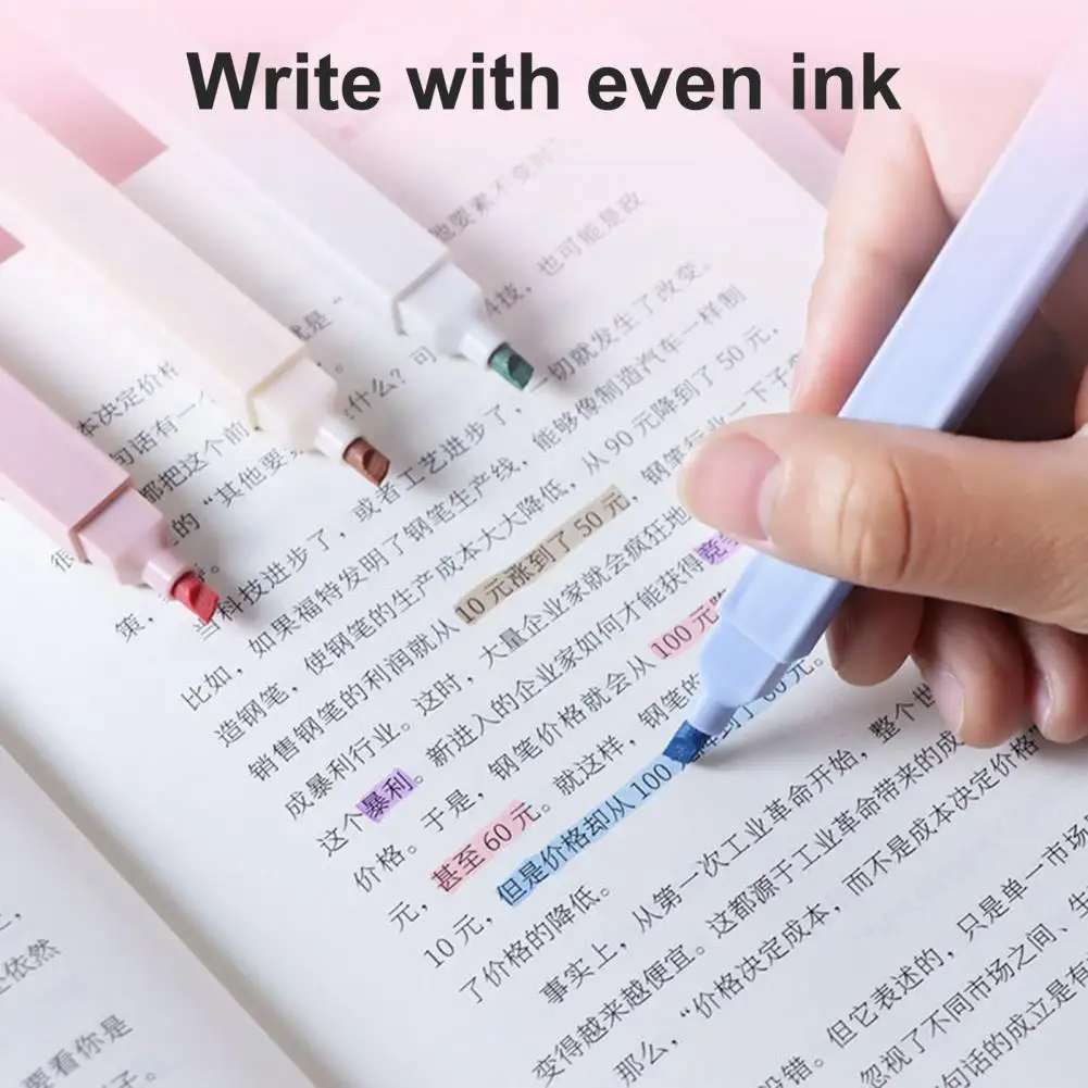 Smooth Writing Lightweight Note Taking Fluorescent Pen School Supplies