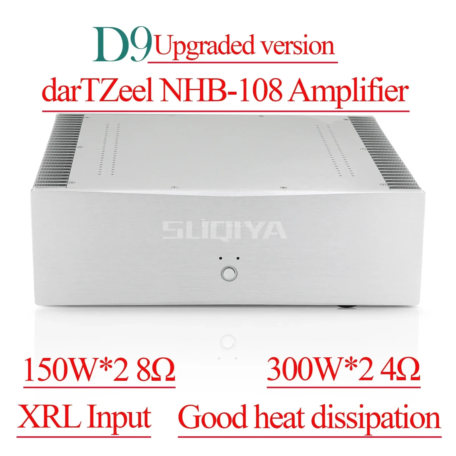 SUQIYA-150W*2 Clone Dartzeel NHB-108 Power Amplifier Natural Sound Low Distortion High Power HIFI Audio Amplifier D9 Version