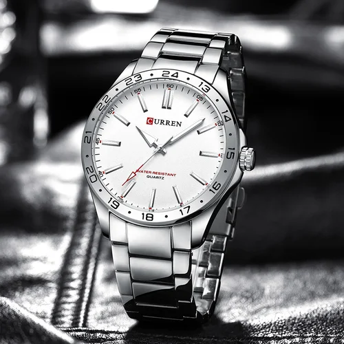 CURREN 8452 Relojes ultrafinos de moda para hombres Reloj de cuarzo de acero inoxidable de negocios simple para hombres Reloj casual Reloj de pulsera para hombres