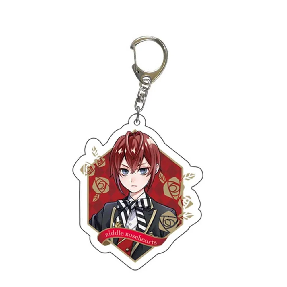 Hot Anime Twisted Wonderland Riddle Rosehearts Keychain Acrylic Figure Version Keyring Collection Charm Gift