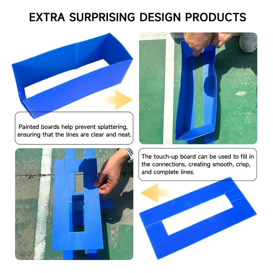 Basketball Court Marking Kit, Basketball Court Stencil Kit for Concrete, NOT Paper Board, SunResistant, Upgrade PC Material with