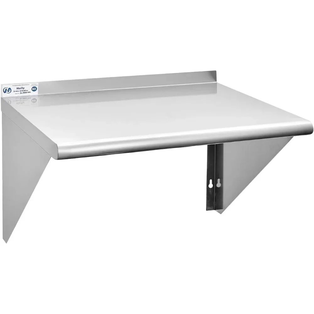 

SINKS & TABLES H Stainless Steel Shelf 18 x 24 Inches, 300 lb, Commercial Wall Mount Floating Shelving for Restaurant