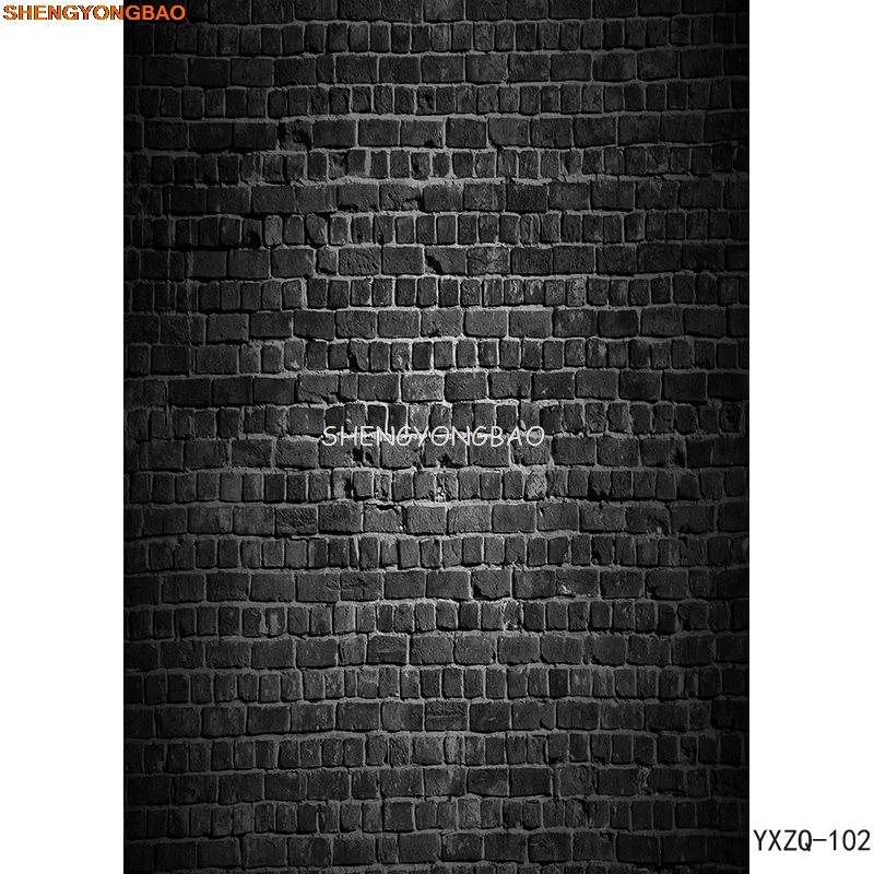 SHENGYONGBAO 디지털 프린트 빈티지 벽돌 벽, 나무 바닥 사진 배경, 사진 배경 스튜디오 소품 AZQ-01