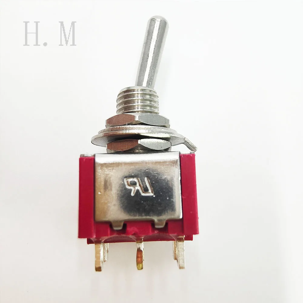 

5pcs/lot MTS-112 perforate diameter 6 mm reset 3 pin ON - (ON) SPDT 2 positions toggle switch Guitar accessories