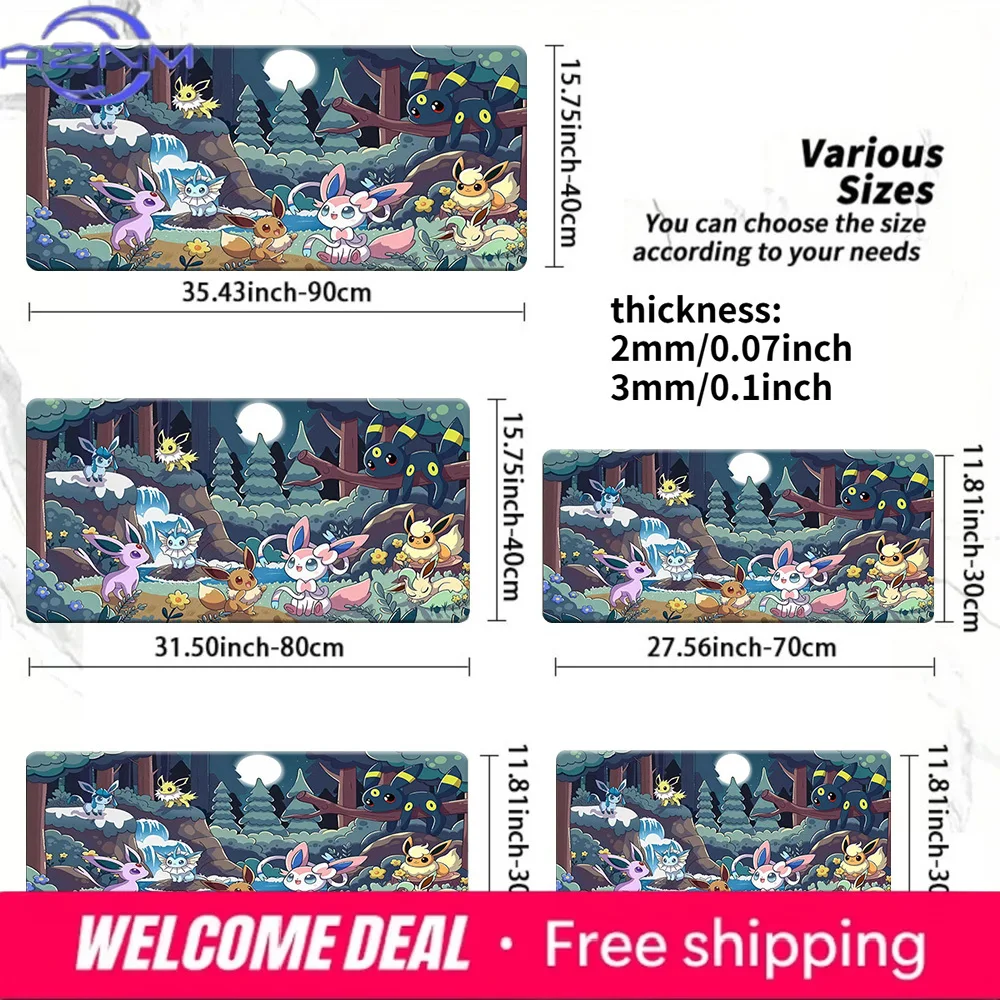 mousepad-para-jogos-pokemon-eeveelutions-moonlit-forest