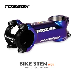 TOSEEK-Aluminum Alloy Mountain Bike Handlebar Stem, Cycling Stem, Dazzle Color, High-Strength Bicycle Accessories, WCS, 31.8mm