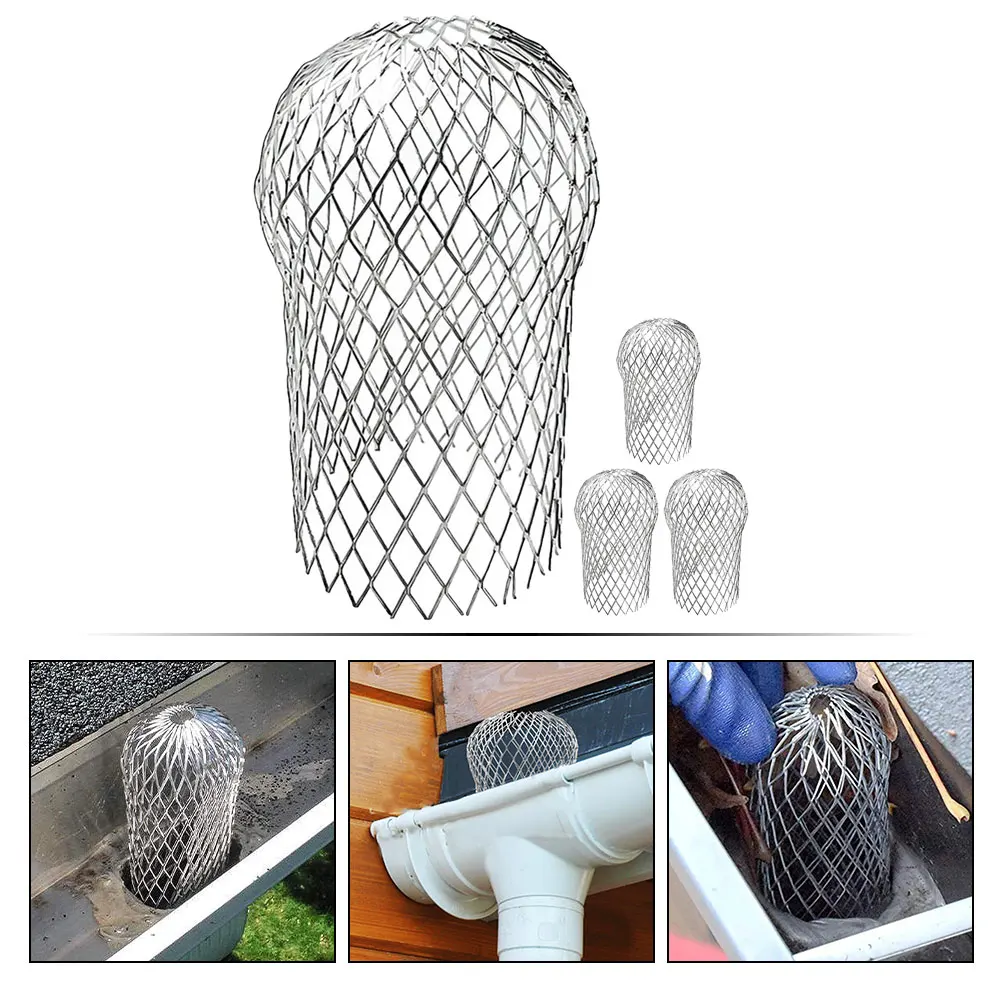 

4pcs Metal Guard Filter Rain Covers Easy Installation Foldable Debris Protection Screen Leaf Guard Gutter Strainer Screen Roll