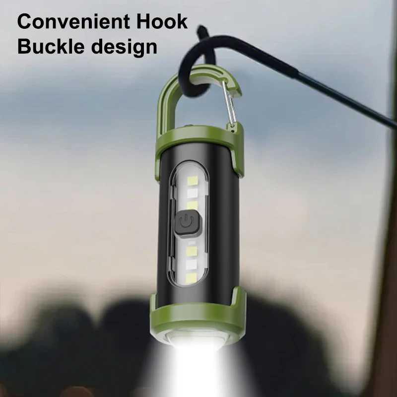 ‘1PC Multi-Functional EDC Portable Lanterns New Mini Keychain Flashlight Home Outdoor Emergency Ultra-Bright COB Pocket Torch
