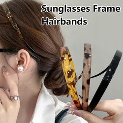 Vintage Sunglasses Frame Shape Hairbands Acrylic Thin Hair Hoop Anti-slip Simple Headband Women Hair Accessories Headwear