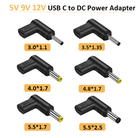 USB C to DC Power Jack Connector Type C PD Universal 5V 9V 12V 5.5x2.5 4.0x1.7 5.5x2.1 3.5x1.35mm Charging Adapter Converter