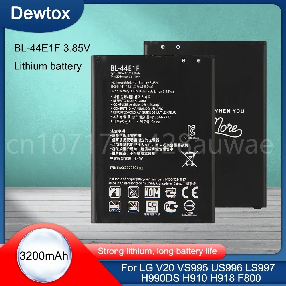 NEW Original BL-44E1F Battery for LG V20 H990 F800 VS995 US996 LS995 LS997 H990DS H910 H918 NEW High Quality 3200mAh