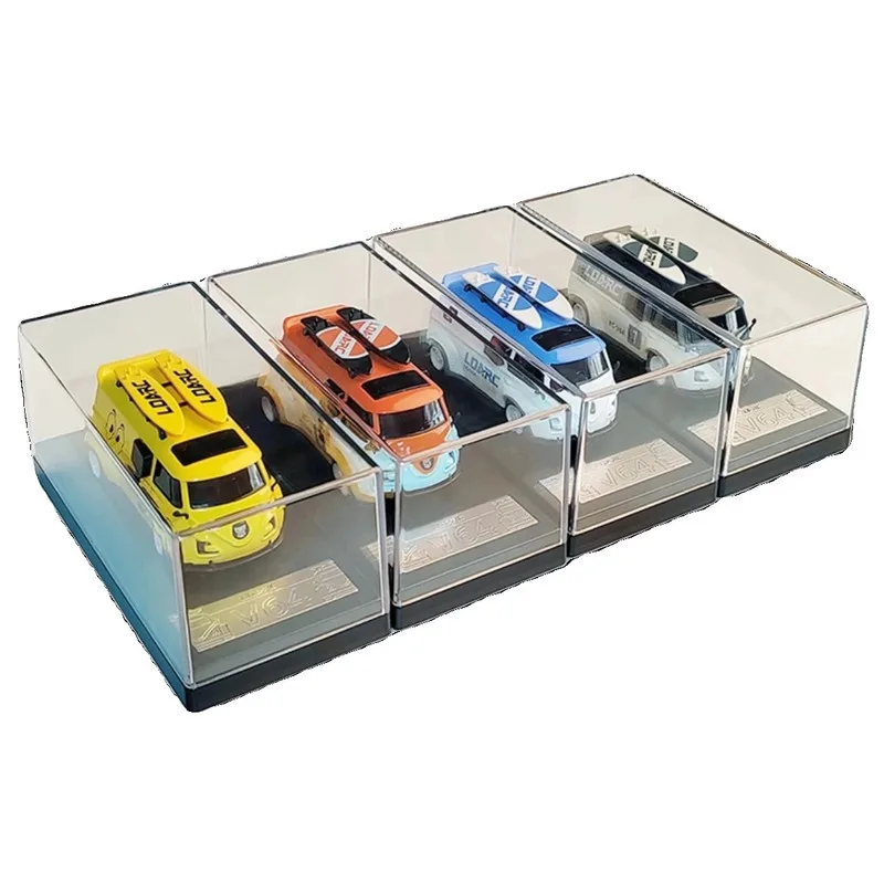 LDARC RC V64 Mini Micro RC Racing Car, 1:64 Scale RTR Simulation Remote Control Van, Collectible Hobby Model for Adult Racers