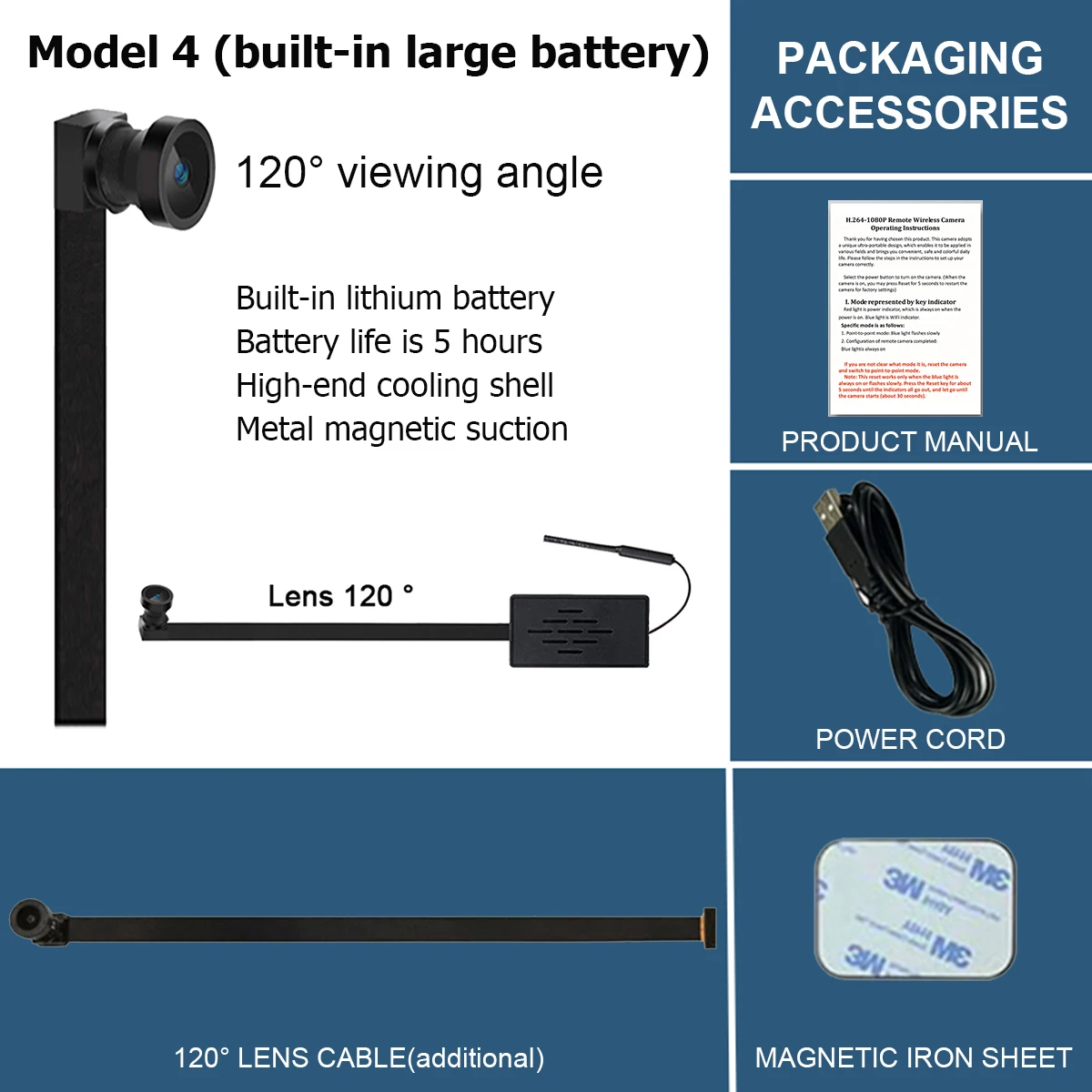 Kleine 4K DIY draadloze WiFi 2.0MP camera ondersteunt live-uitzending op afstand via smartphone-app 1080P beeldkwaliteit 4 modellen om uit te kiezen