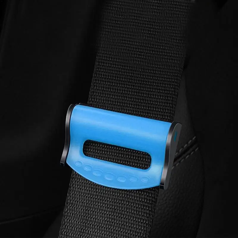 Seatbelt Clip Seat Belt Adjuster Fluorescent Locking Belt Cover Clips Comfortable Safety Buckle Clips Seatbelt Tension Adjuster