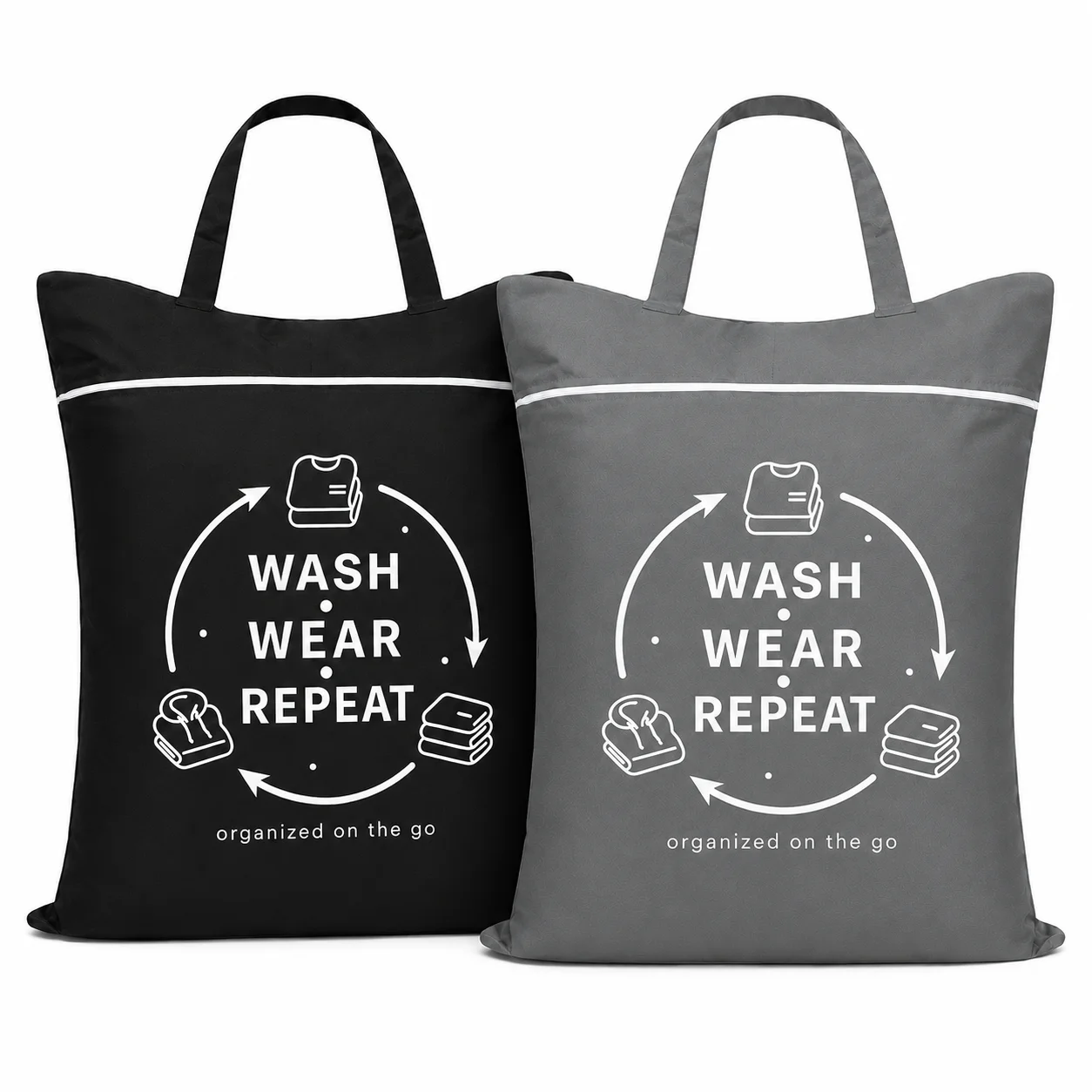 2-piece large travel laundry bag with washable dirty clothes storage bag suitable for swimwear, fitness clothes, sportswear, do