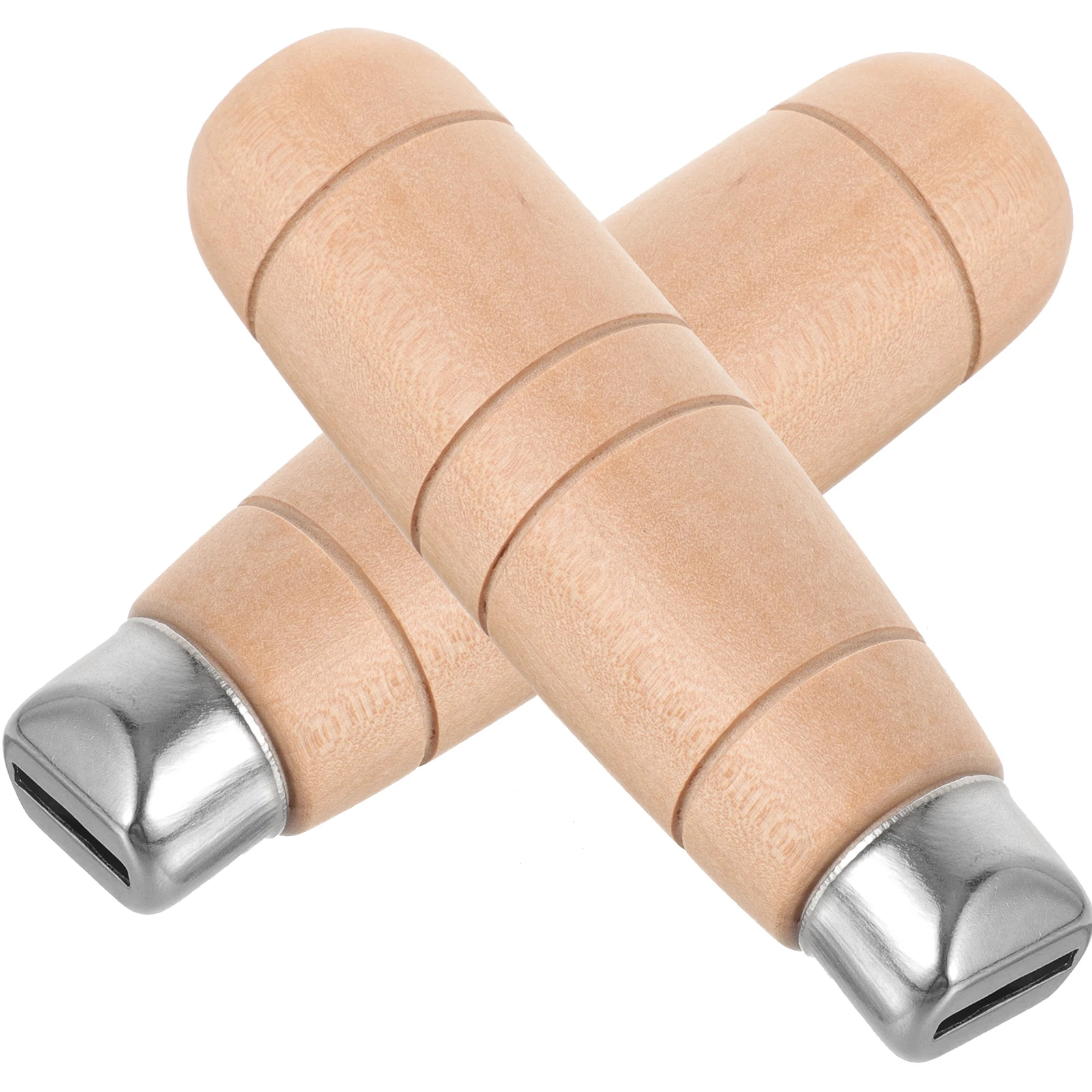 

2 Sets Wood Kitchen Handle Kitchen Handle Ergonomic Non Skid Wooden Grip Replacement Axe Style Hand Tools