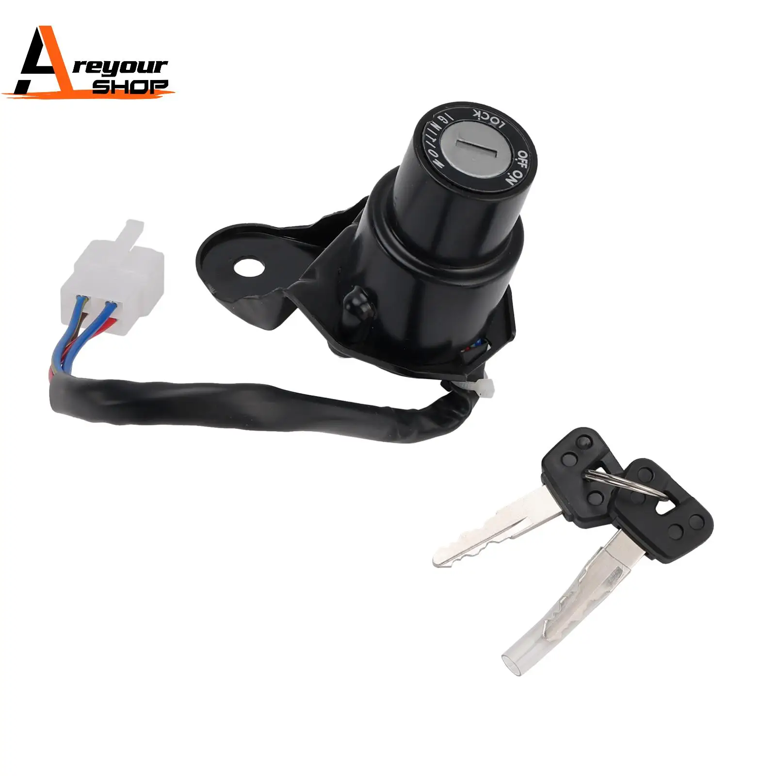 areyourshop-4ピンイグニッションキースイッチ-ヤマハ-ビラーゴ-535-xv535-xv500-s-1989-1990-1991-1992-1993-1994-1995-2001用