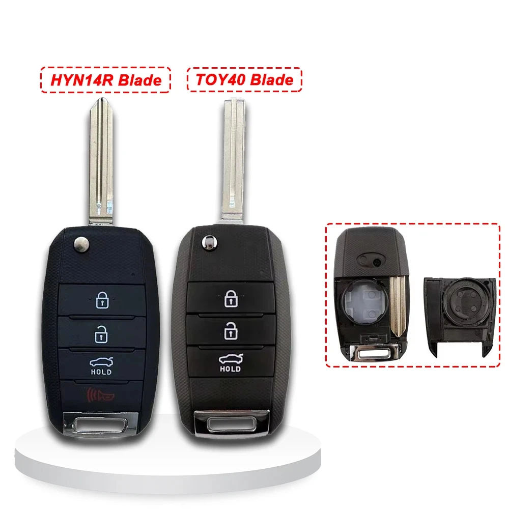 Remote Car Key Shell Case For KIA K3 K2 K5 Ceed Rio 3 Sportage Optima Sorento Cerato Soul Forte Seltos For Hyundai Avante Santa