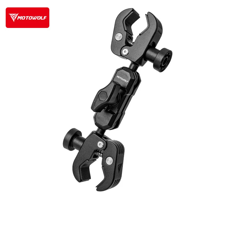 UniversalMotorcycleHeavy‑DutyClamp Bracket Aluminum Alloy Gimbal Mount Action Camera Riding Shooting Fixed Support Modified Pole