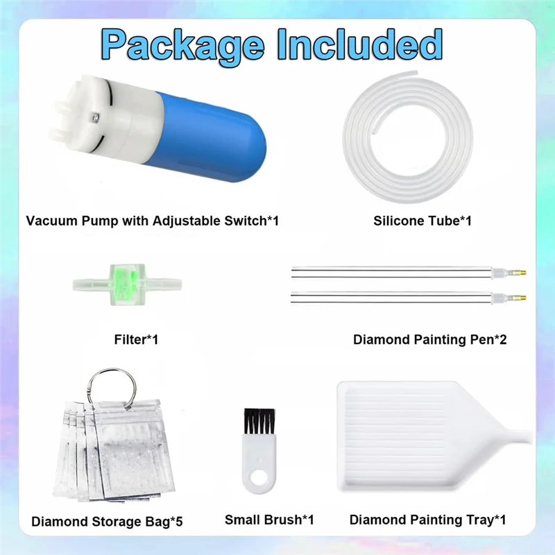 

AT21-Diamond Painting Pen With Storage Tray, Painter Vacuum Diamond Art Pen, Electric Diamond Art Painting