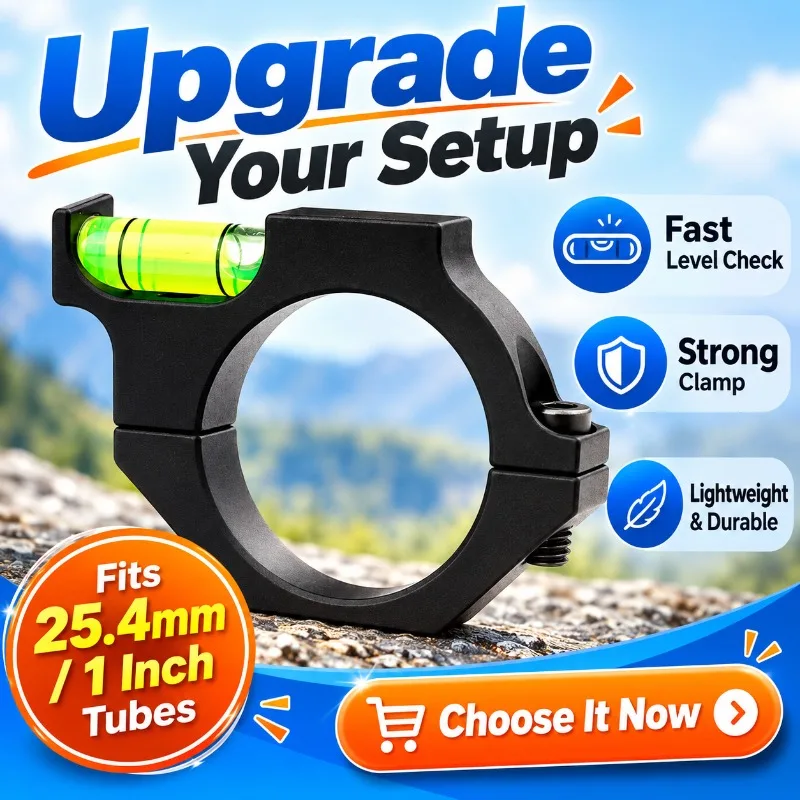 1 Inch Round Tube Level Clamp, Aluminum Alloy 25.4mm Pipe Holder  Calibration Fittings