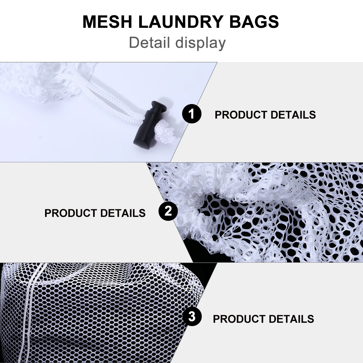 

4pcs Laundry Bags Different Sizes High Quality Polyester Machine Wash Foldable Storage Travel Mesh Bag