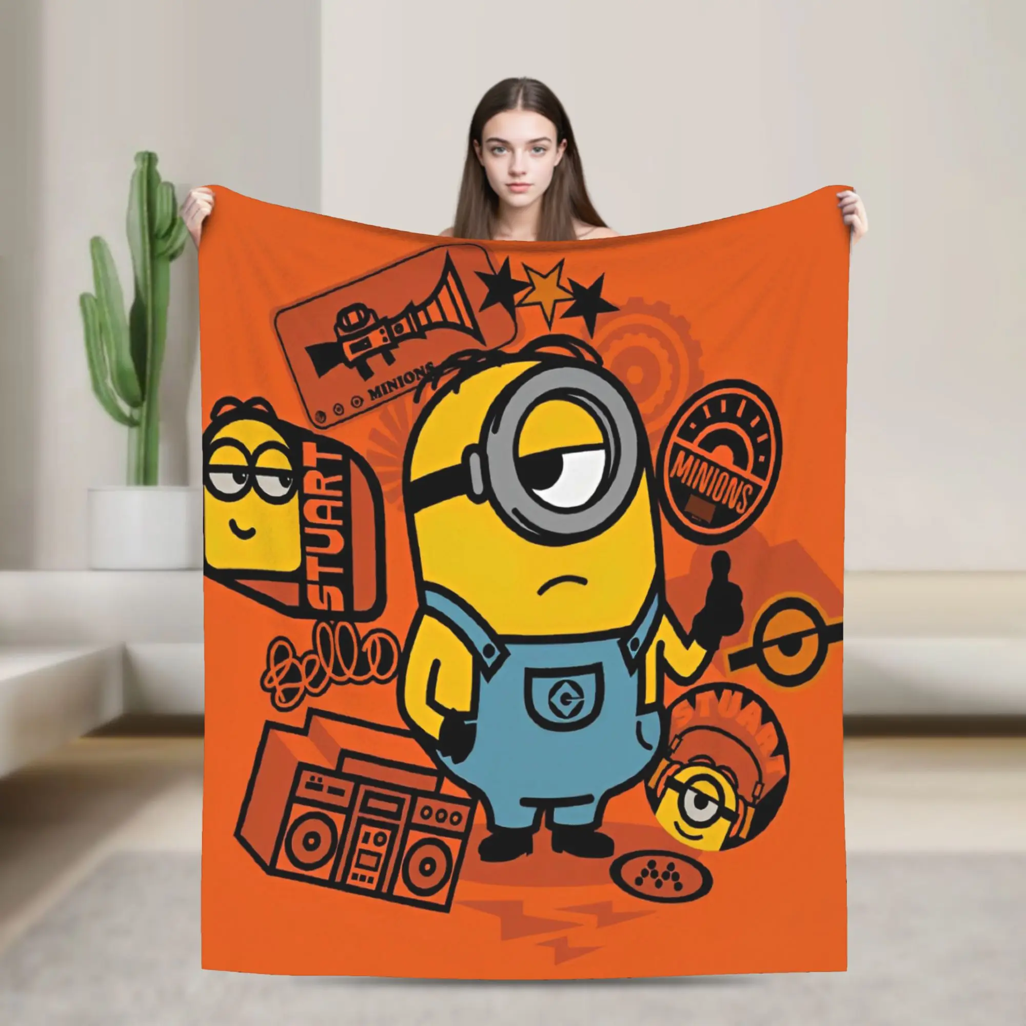 M- التوابع كيفن بطانية قطيفة دافئة مضحك أفخم الفراش يلقي ل الأريكة السرير طائرة السفر الفانيلا المفرش غطاء السرير #1