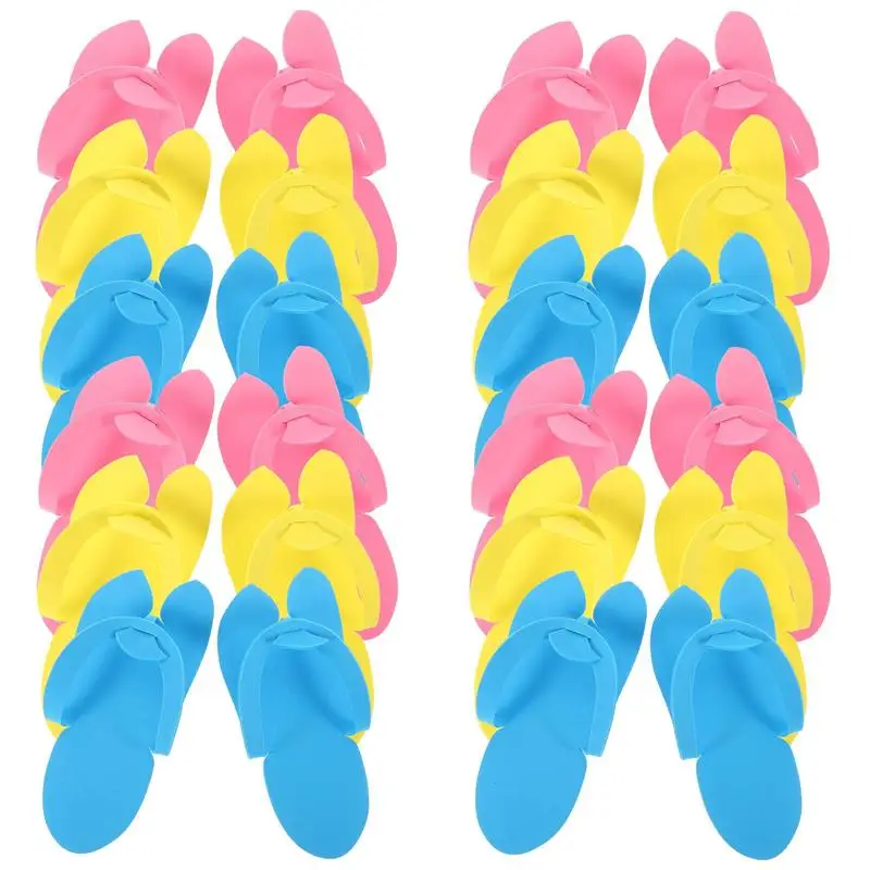 48 Pairs Pedicure Slippers Bulk Anti-Slips Eva Foam Disposable Sandals Guest Slippers Salon Nail Foot Spa Pedicure Slippper