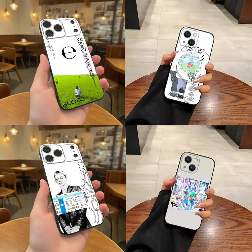 

Singer Bladee 333 Albums Black Soft Cover Phone Case For iPhone 17,16,15,14,13,12,11,Pro,Max,Plus