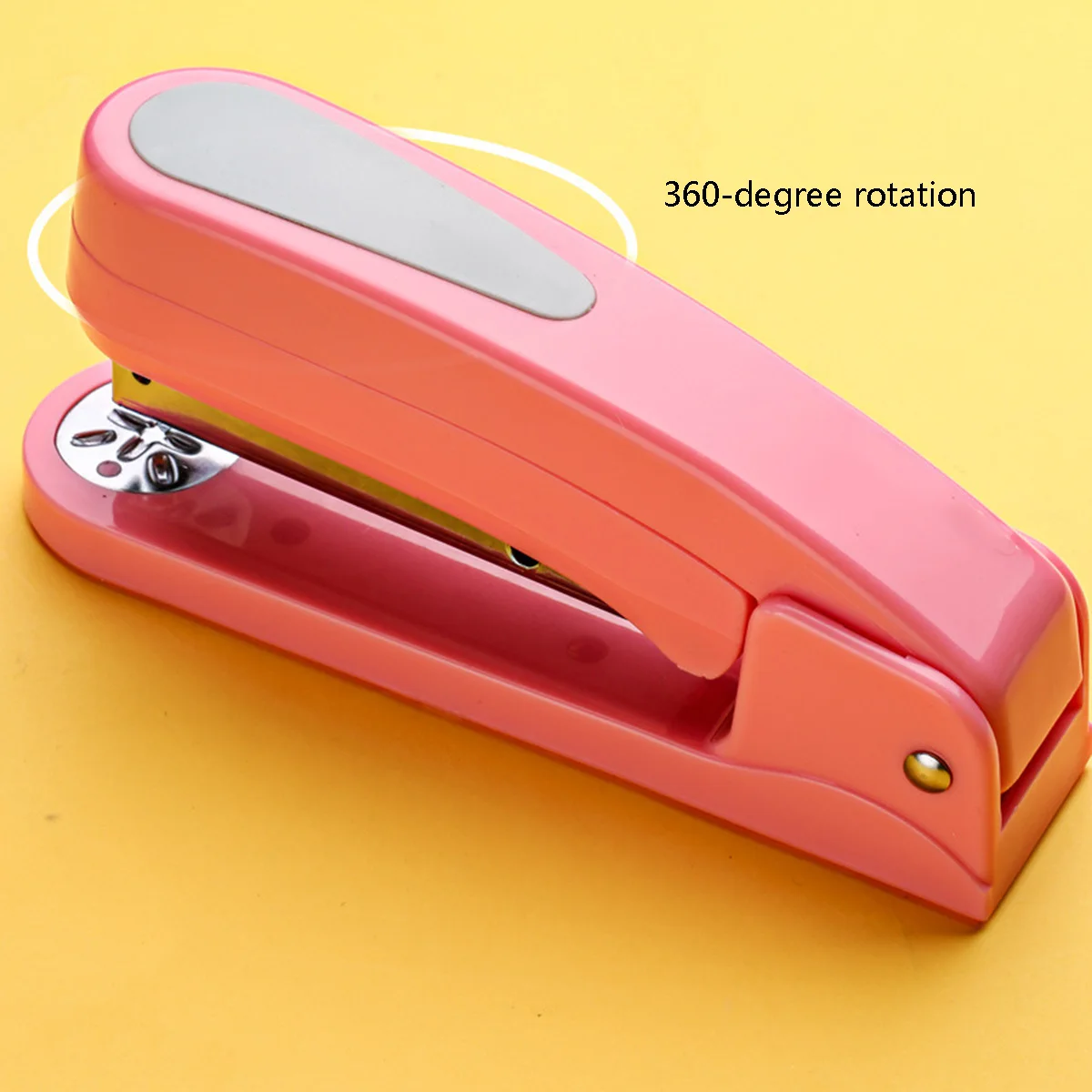 360° Rotating Heavy Duty Stapler 24/6 26/6 Staples Bookbinding Office School Ergonomic Grip
