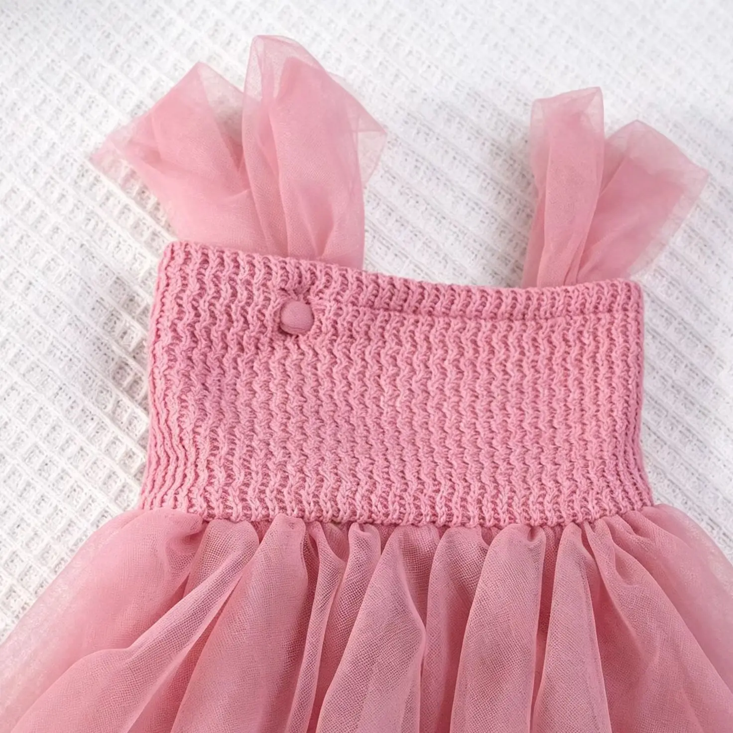 Newborn Photography Dress With Flower Headband Infant Princess Skirt Tulle Mesh Baby Dress Photo Prop Clothes Baby Party DressHD image 6