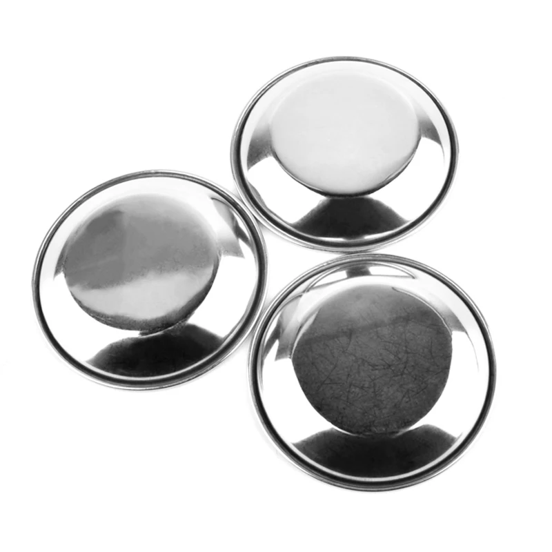 12Pcs Stainless Steel Color Paint Tray Model Toning Palette For Mixing Color, Oil, Water Based Painting 5Cm