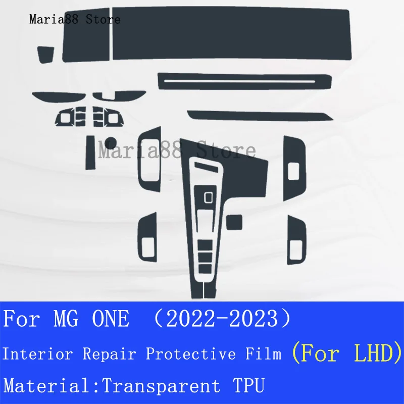 For MG ONE (2022-2023) Car Interior Center Console Transparent TPU Protective Film Anti-scratch Accessories Car Repair Sticker