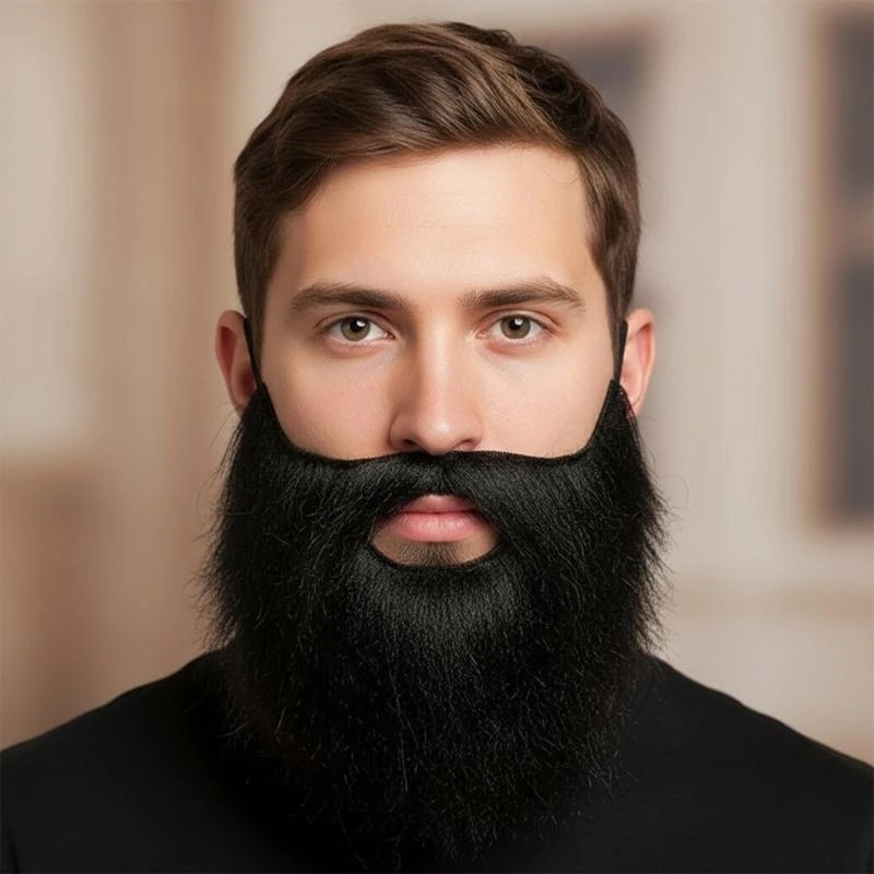 

R1WE 3Pcs Adjustable False Mustache Beard Props Soft for Cosplay Stage Performances