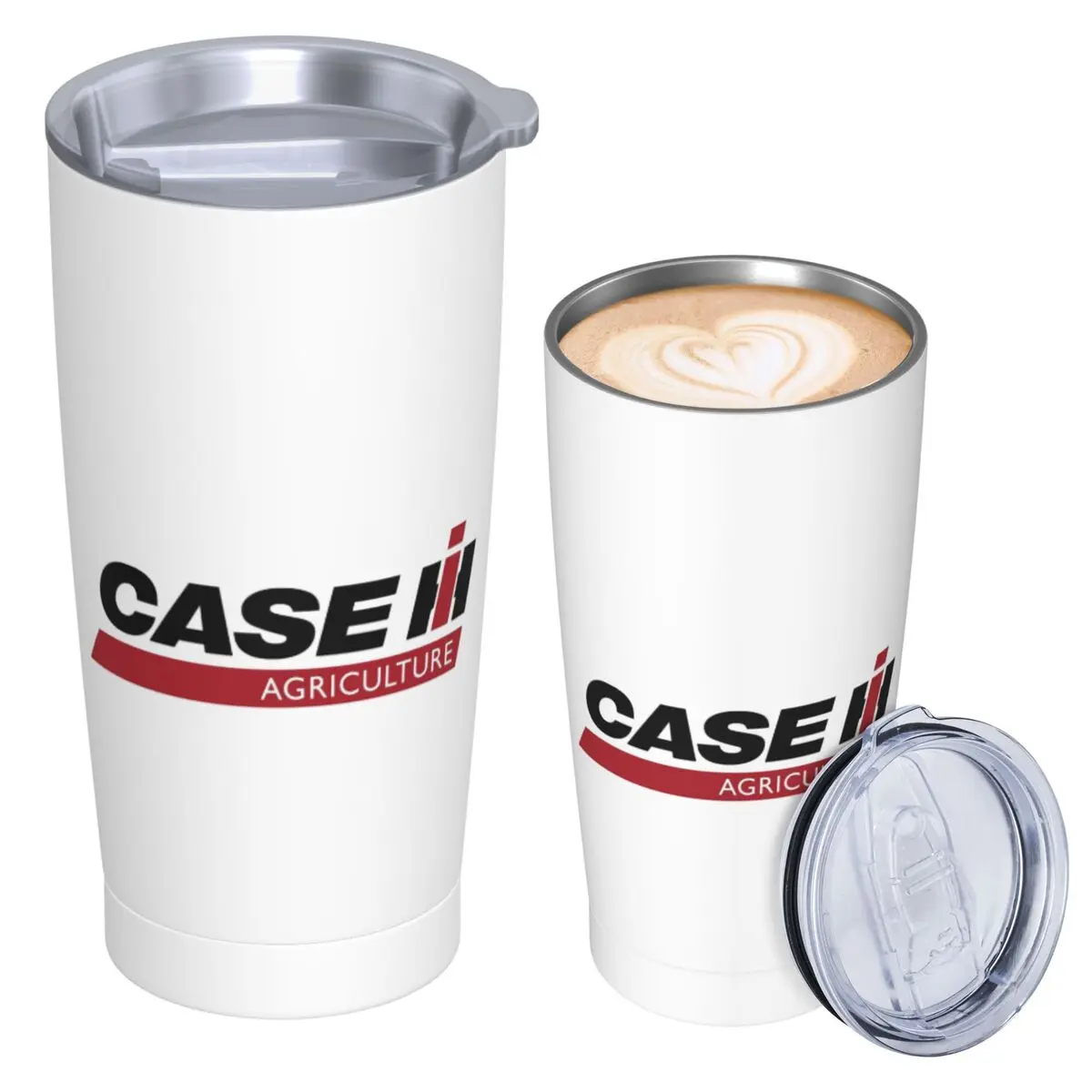 Tractor Case Logo Stainless Steel Tumbler Vacuum Insulated Mugs Thermal Cold Cup Straw With Lid 20oz
