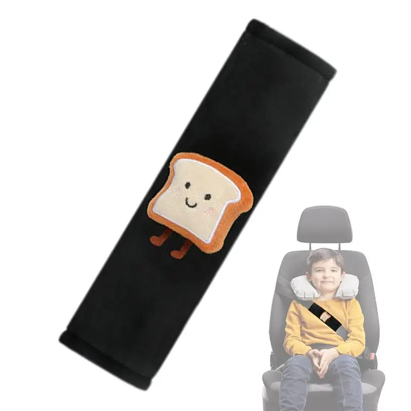 Seat Belt Cover Pad Toast Bread Shape Cartoon Car Seat Belt Covers Cartoon Car Seat Belt Covers Cute Safety Belt Protector Soft