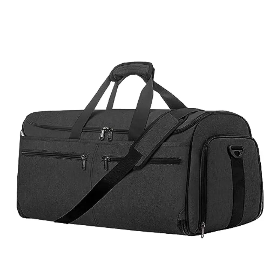Garment Duffle Bags for Travel, Convertible Carry on Garment Duffel Bag for Men Women, Shoe Compartment, 2 in 1 Hanging Dress S