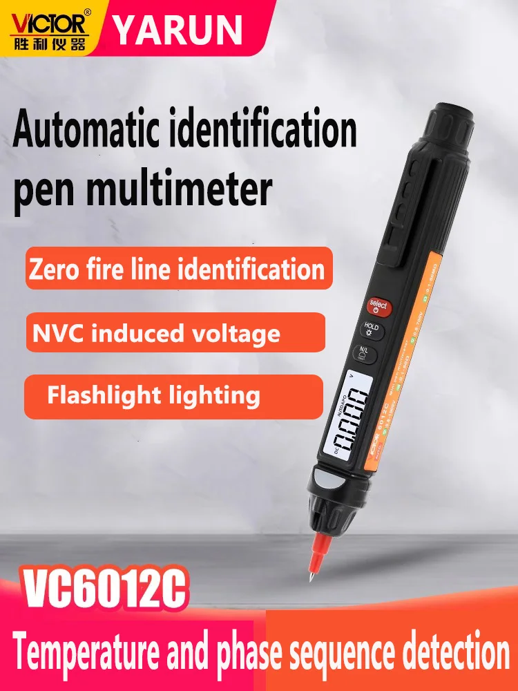 

VICTOR VC6012D Pen style multimeter digital high-precision integrated phase sequence multimeter intelligent electric pen tool