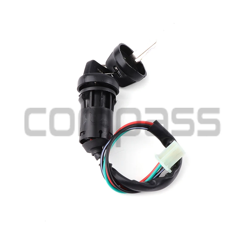 4 Wire Female Ignition Switch Lock with Key for 90cc 110cc 125cc 150cc 200cc 250cc ATV Motorcycle Parts